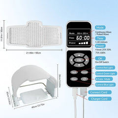 ZJZK 7 Colors LED Face Mask Light Therapy for Beauty Facial Treatment and Skin Tightening